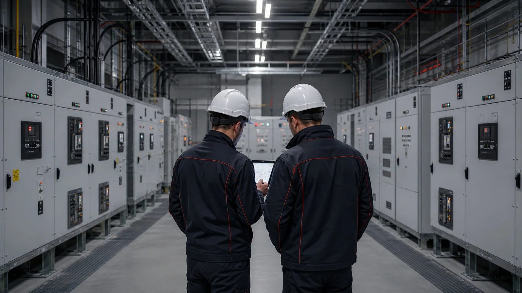 Inżynierowie EL-INWEST pracujący z dokumentacją techniczną